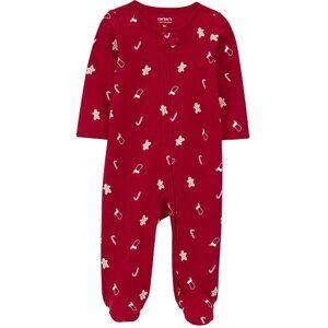 Carters Just One You One Piece Sleep N Play Thermal Baby Newborn Christmas Red